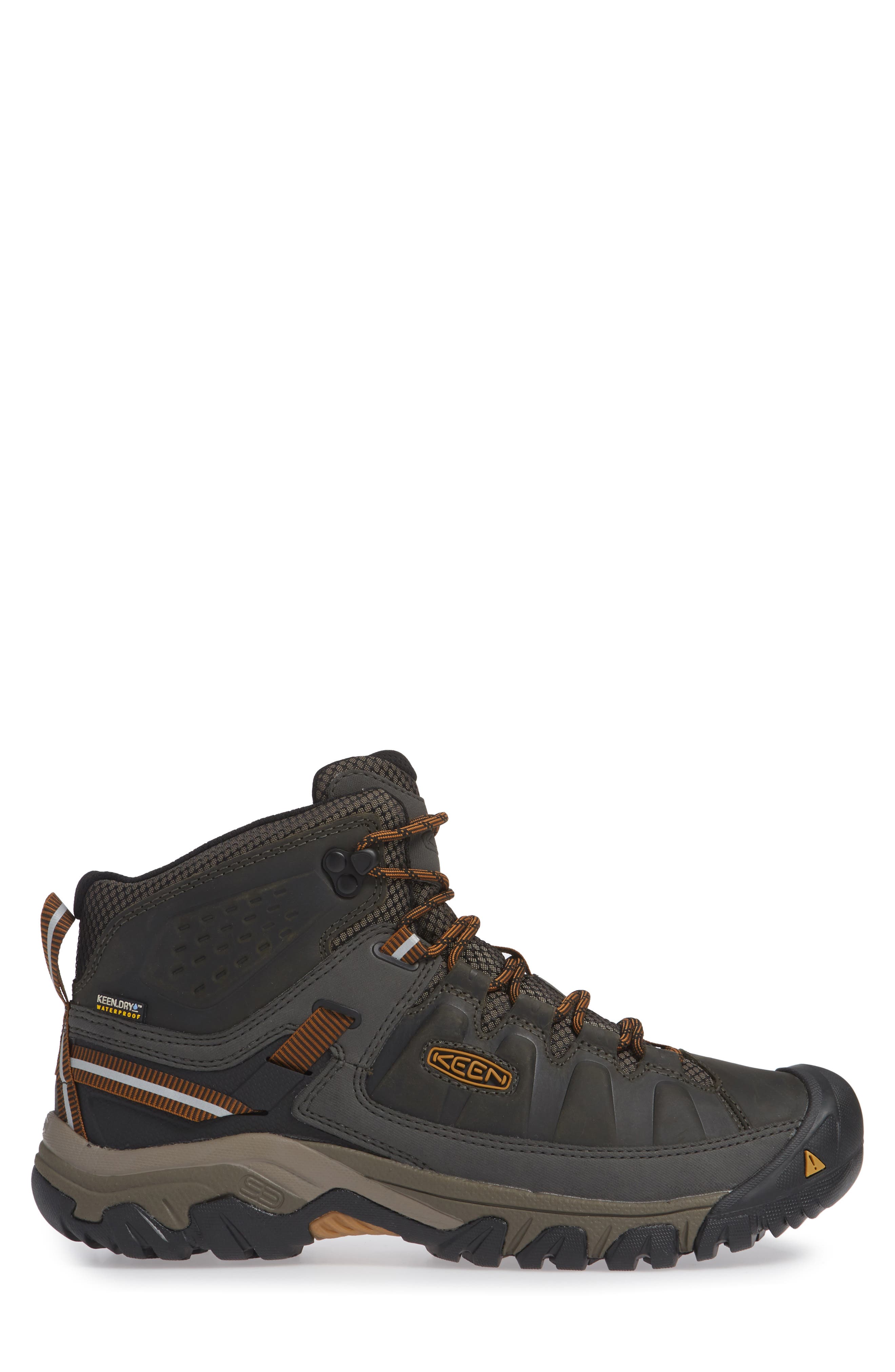 Targhee III Mid Waterproof Hiking Boot, Alternate, color, BLACK OLIVE/GOLDEN BROWN