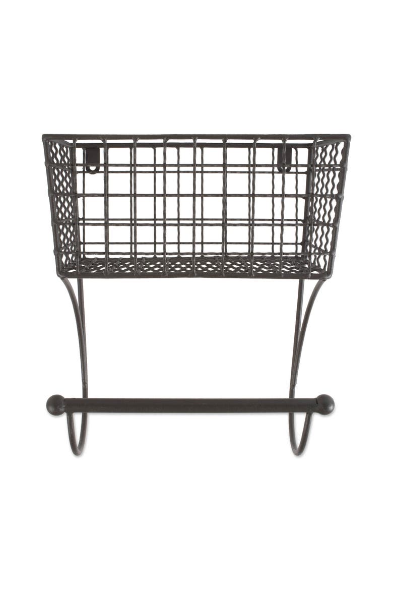 Farmhouse Metal Towel Rack, Alternate, color, Grey