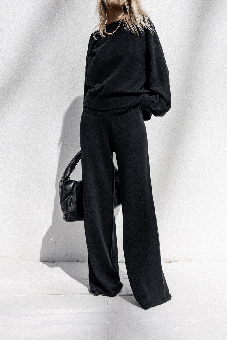 Josie Wide Leg Pants, Alternate, color, Black