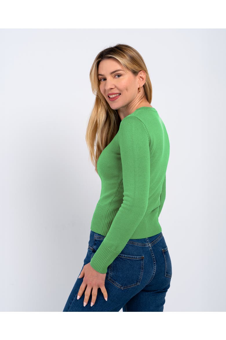 Minna Long Sleeve Crew Neck Sweater, Alternate, color, Green Paradise