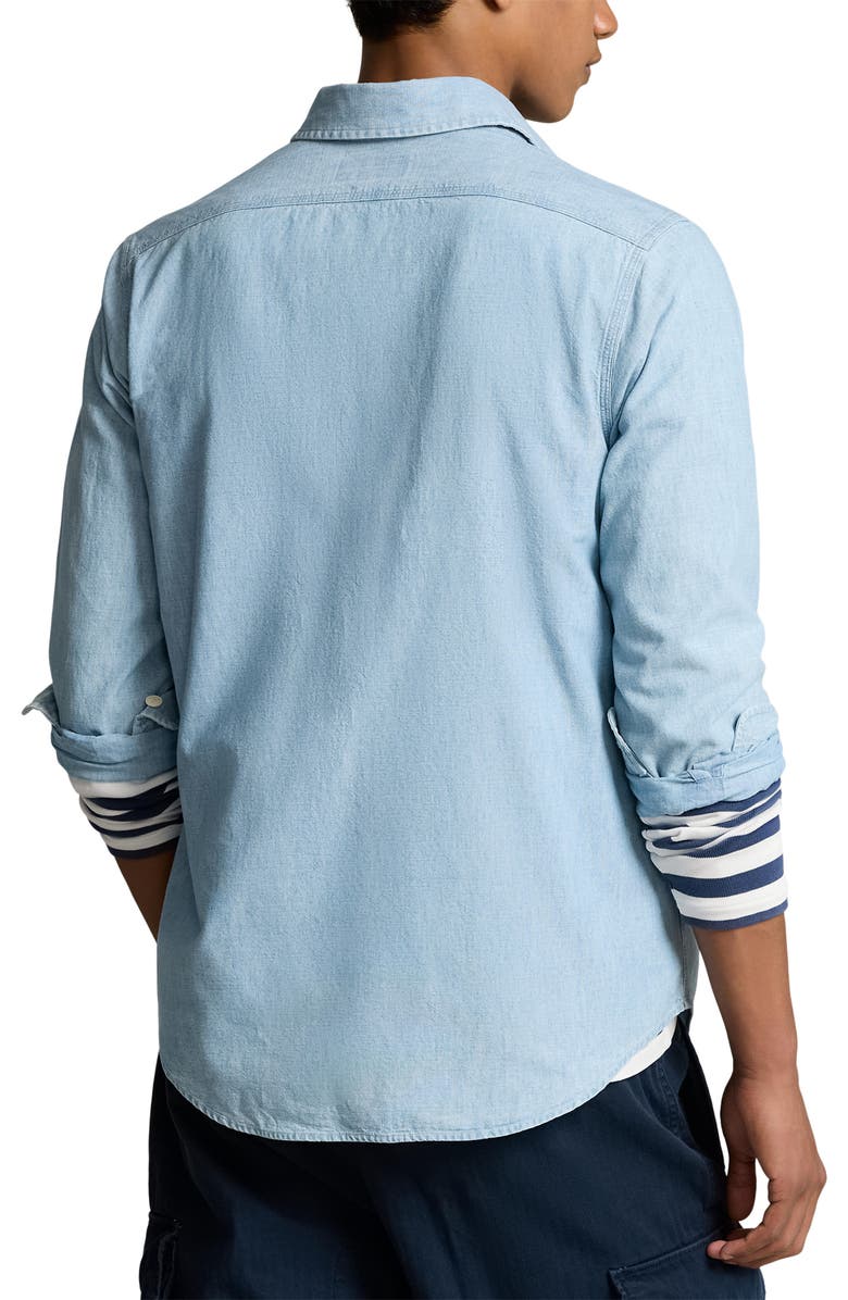 Polo Ralph Lauren Classic Fit Chambray Work Shirt, Alternate, color, 