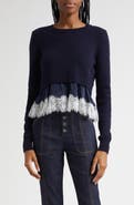Cinq à Sept Zyla Mixed Media Sweater