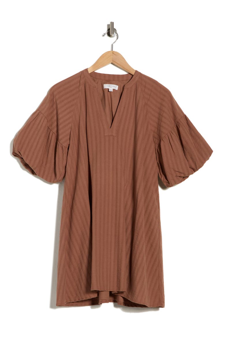 Bubble Sleeve Shift Minidress, Alternate, color, CLOVE