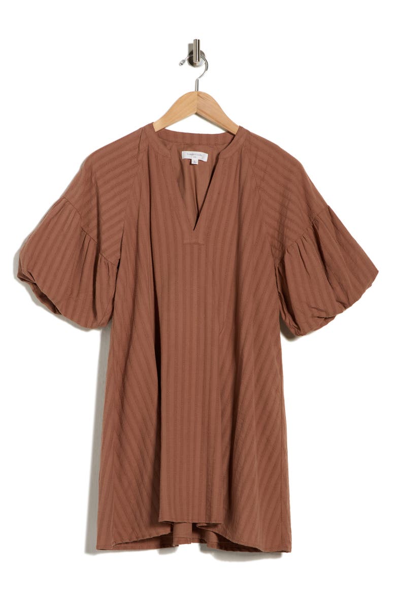 Habitual Bubble Sleeve Shift Minidress, Alternate, color, Clove