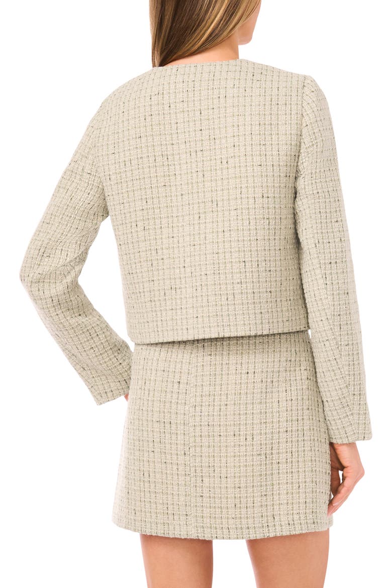 Metallic Tweed Jewel Collar Jacket, Alternate, color, KALAMATA