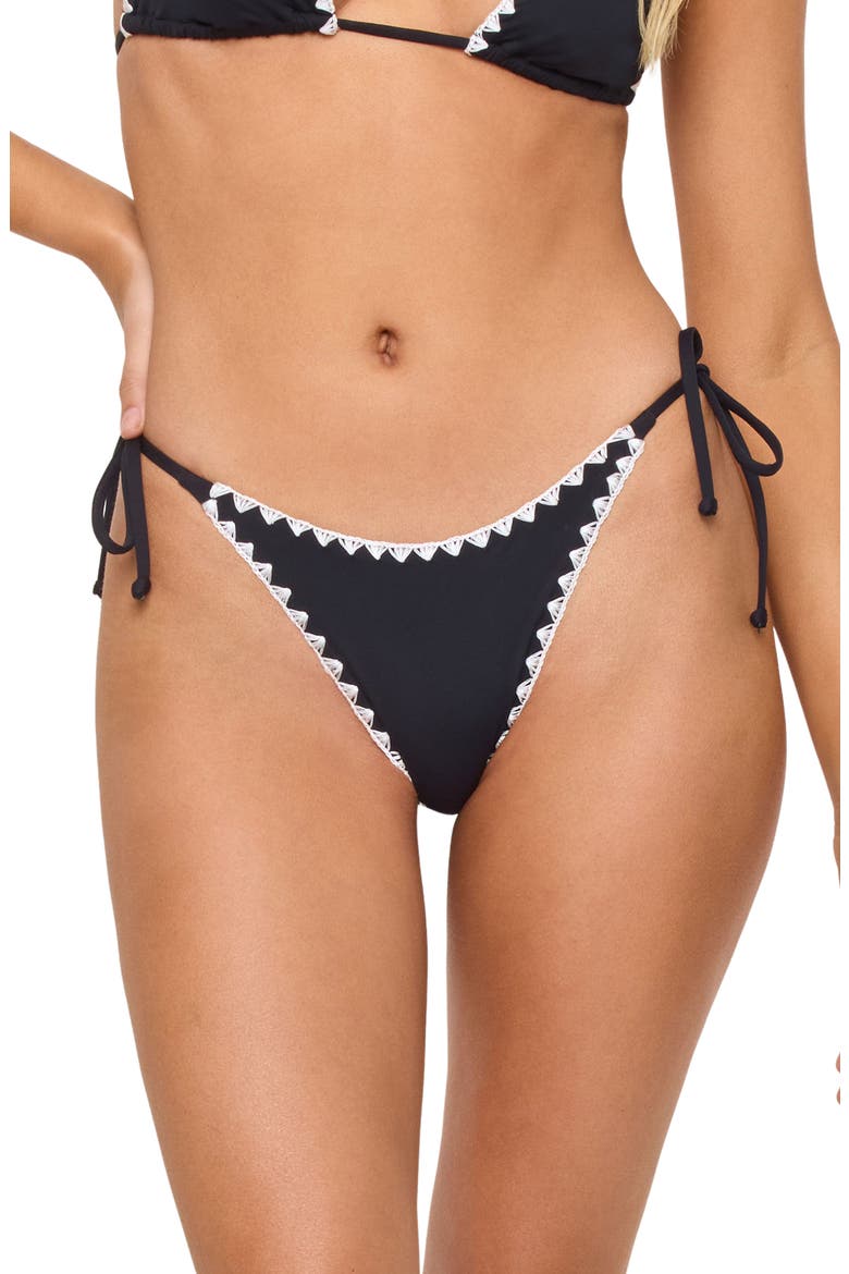 Zhara Classic Swim Bottoms, Main, color, BLACK/ CREAM