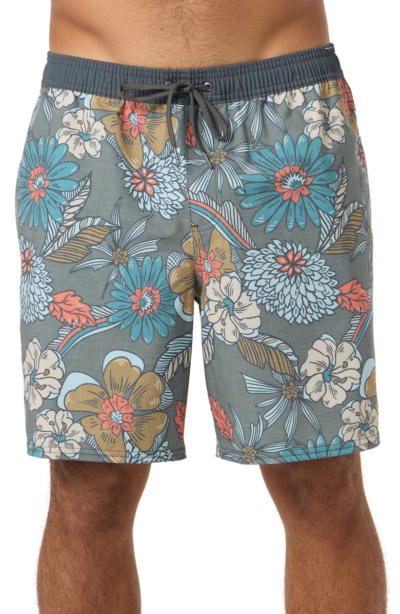 O'Neill Hermosa Swim Trunks, Main, color, Mulled Basil