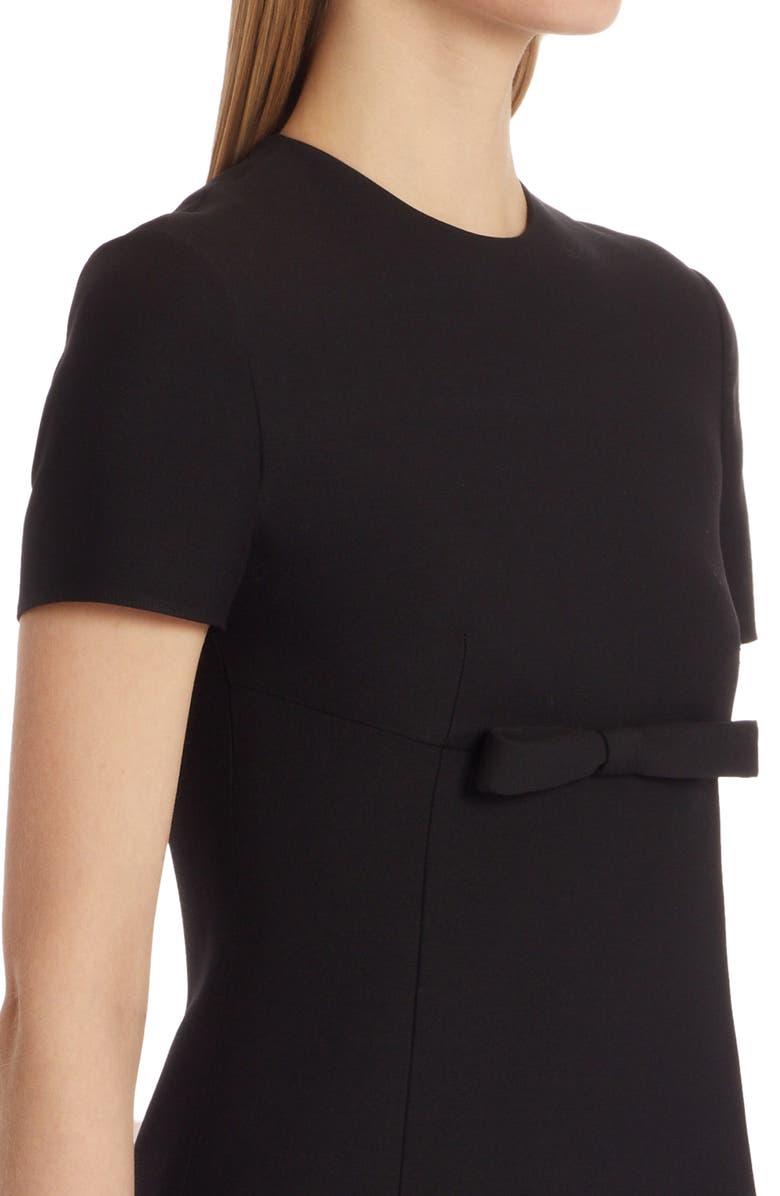 Valentino Garavani Bow Detail Crepe Couture Shift Dress, Alternate, color,