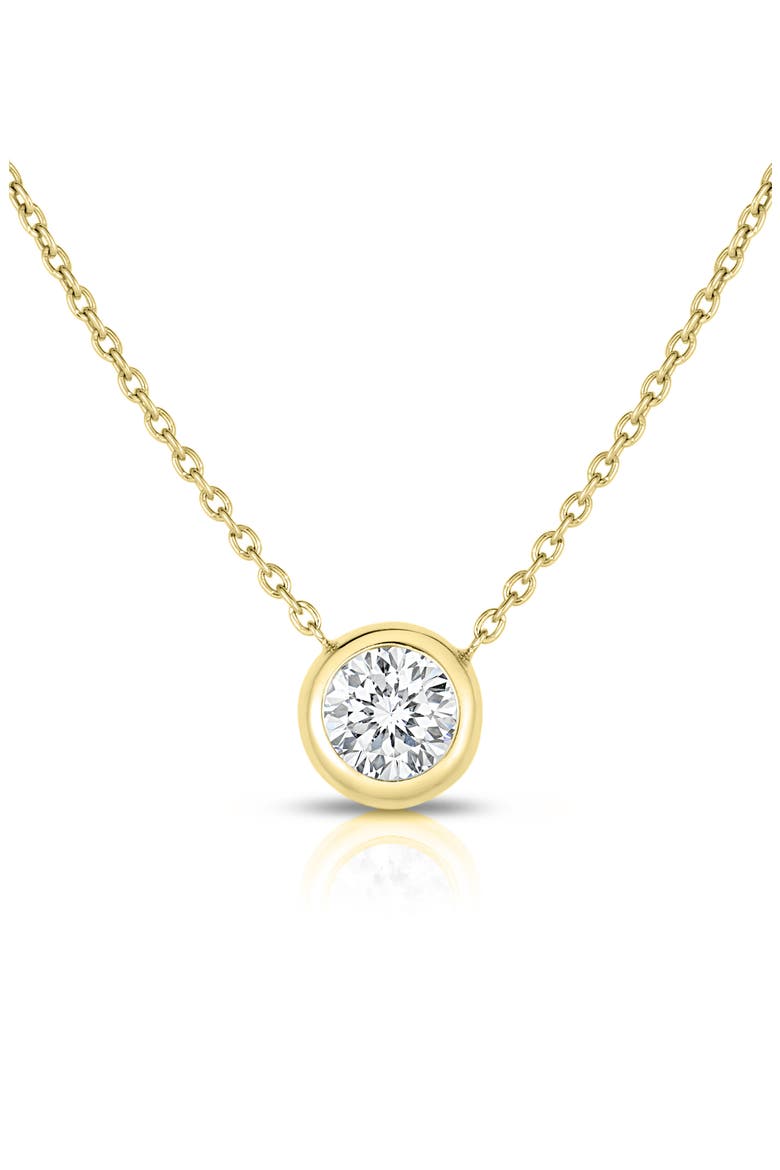 Bezel Station Necklace, Main, color, YELLOW