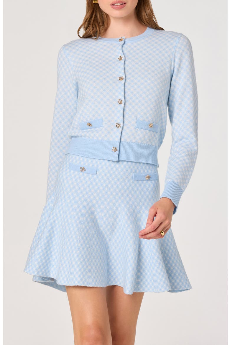 Marian Plaid Cardigan, Main, color, BLUE PLAID