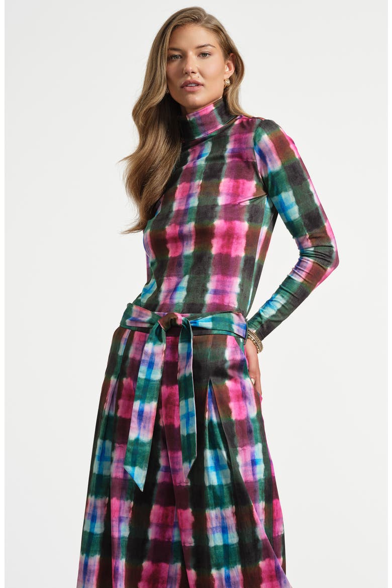 Belted Palazzo Pants, Alternate, color, WATERCOLOR TARTAN