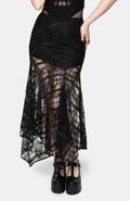 Disturbia Lucie Lace Asymmetric Hanky Maxi Skirt