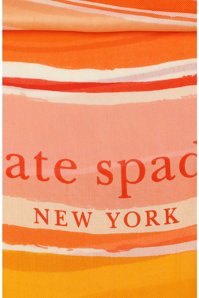 ocean stripe oblong scarf, Alternate, color, PINK MULTI