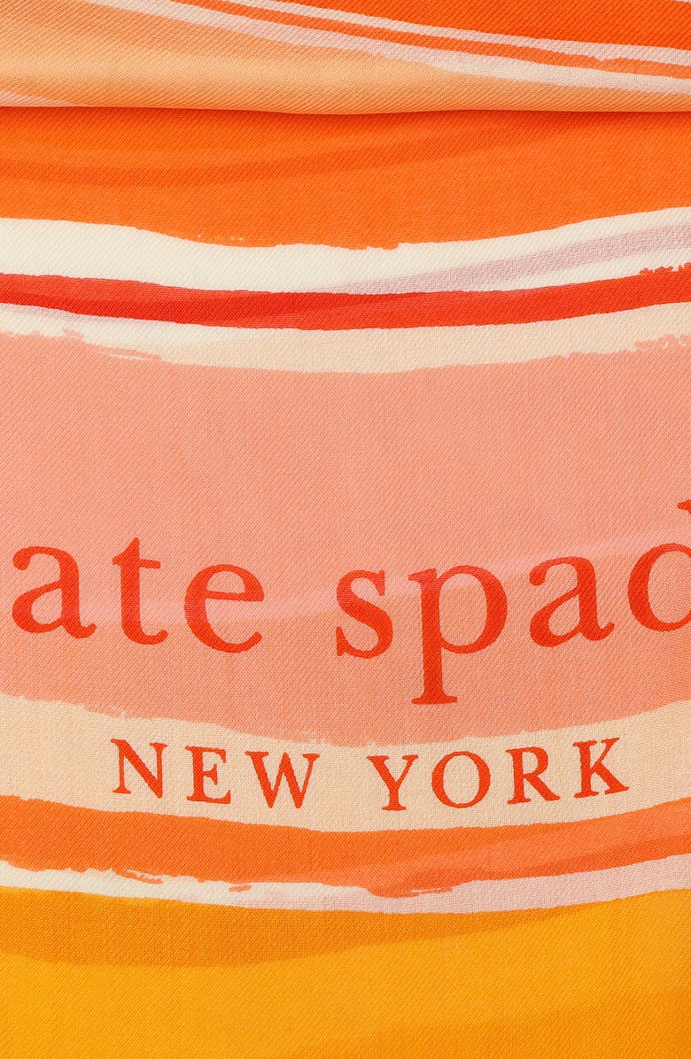 Kate Spade New York ocean stripe oblong scarf, Alternate, color, Pink Multi