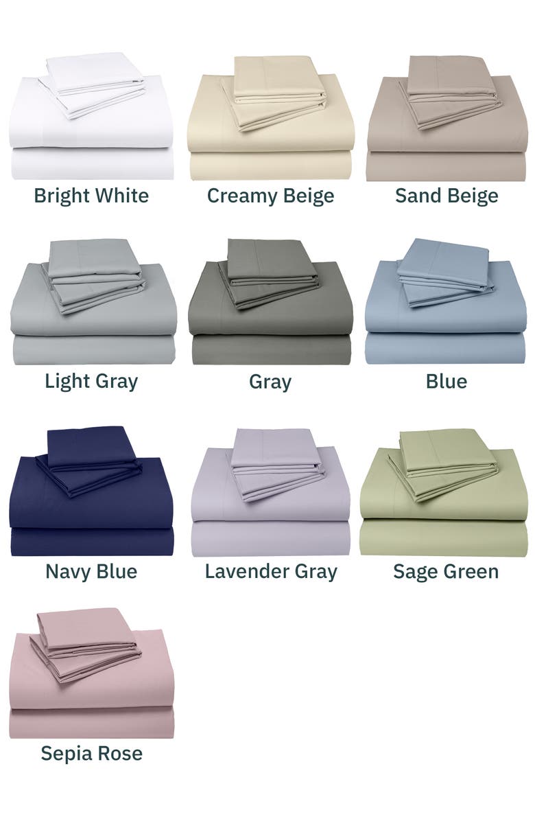 CALIFORNIA DESIGN DEN Set of 2 Pillowcases - Grand Indulgence 1000 Thread Count 100% Cotton Sateen, Alternate, color, Grey