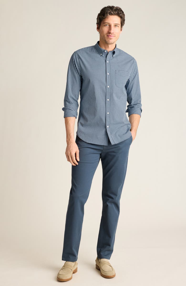 Bonobos Raliegh Slim Fit Gingham Check Button Down Shirt, Alternate, color, Navy/ Blue