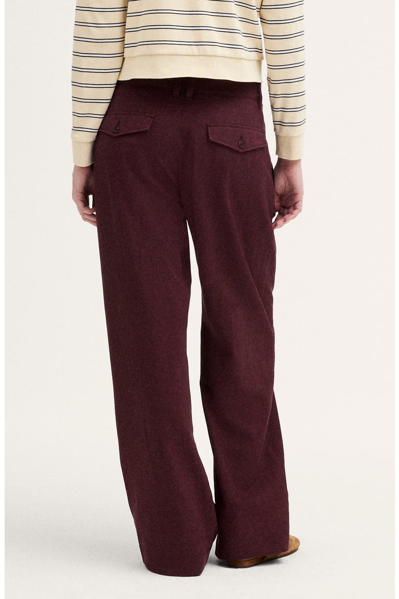 The Everyday Drapey Twill Trouser, Alternate, color, SMOKED CLARET