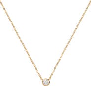 MADE BY MARY Poppy Cubic Zirconia Solitaire Necklace
