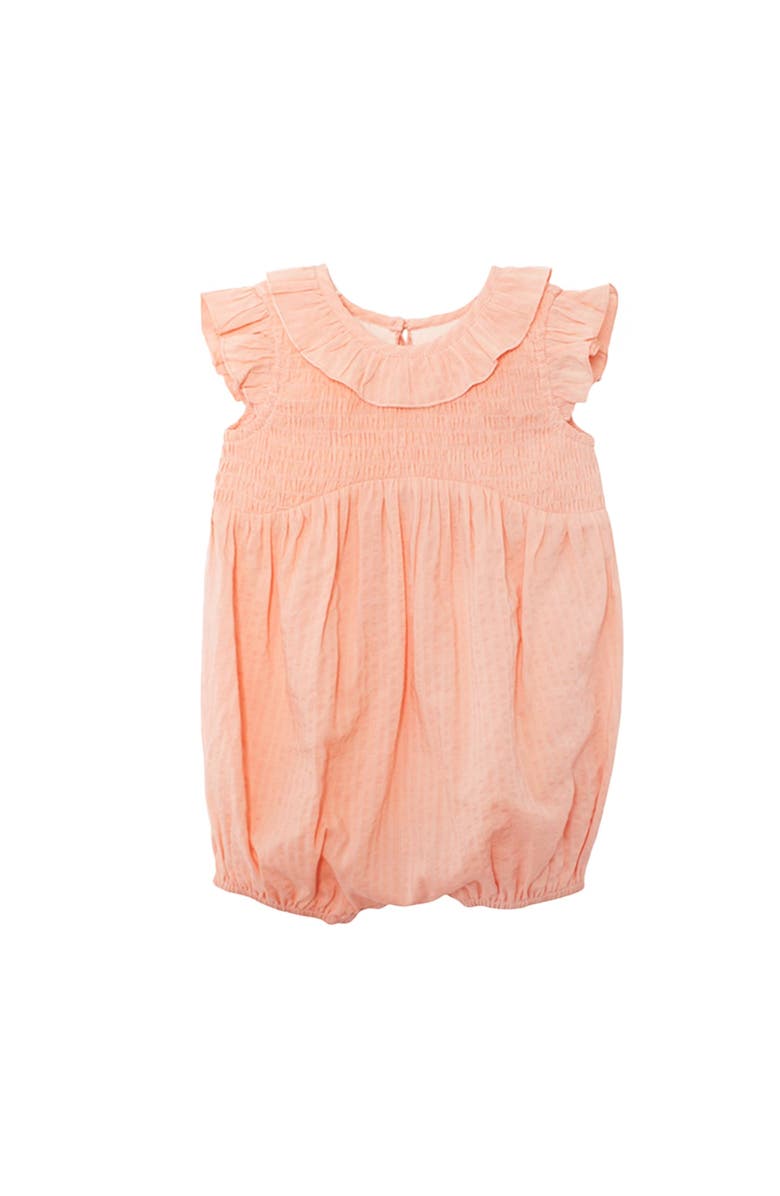 Mabel + Honey Jane Ruffled Short Sleeve Romper, Main, color, Pink