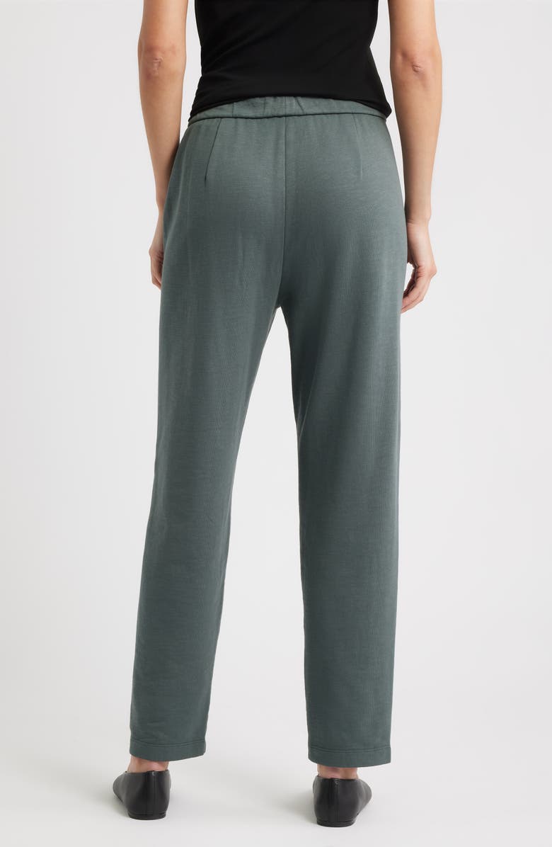 Eileen Fisher Slouch Organic Cotton Ankle Pants, Alternate, color, Everglade