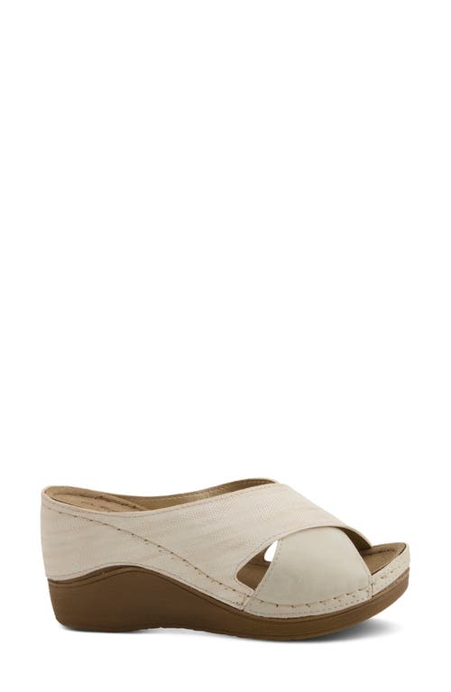 Flexus By Spring Step Wedge Sandal In Beige