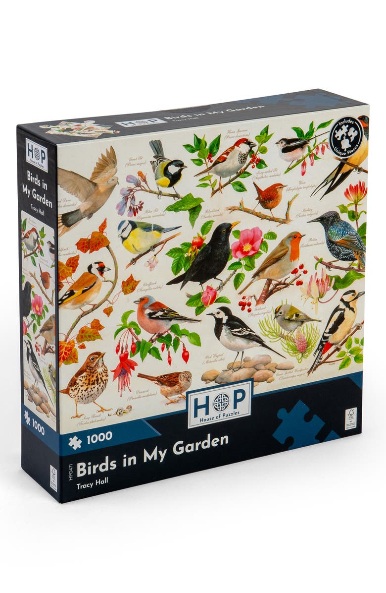 The House of Puzzles Birds in My Garden 1,000-Piece Jigsaw Puzzle, Main, color,