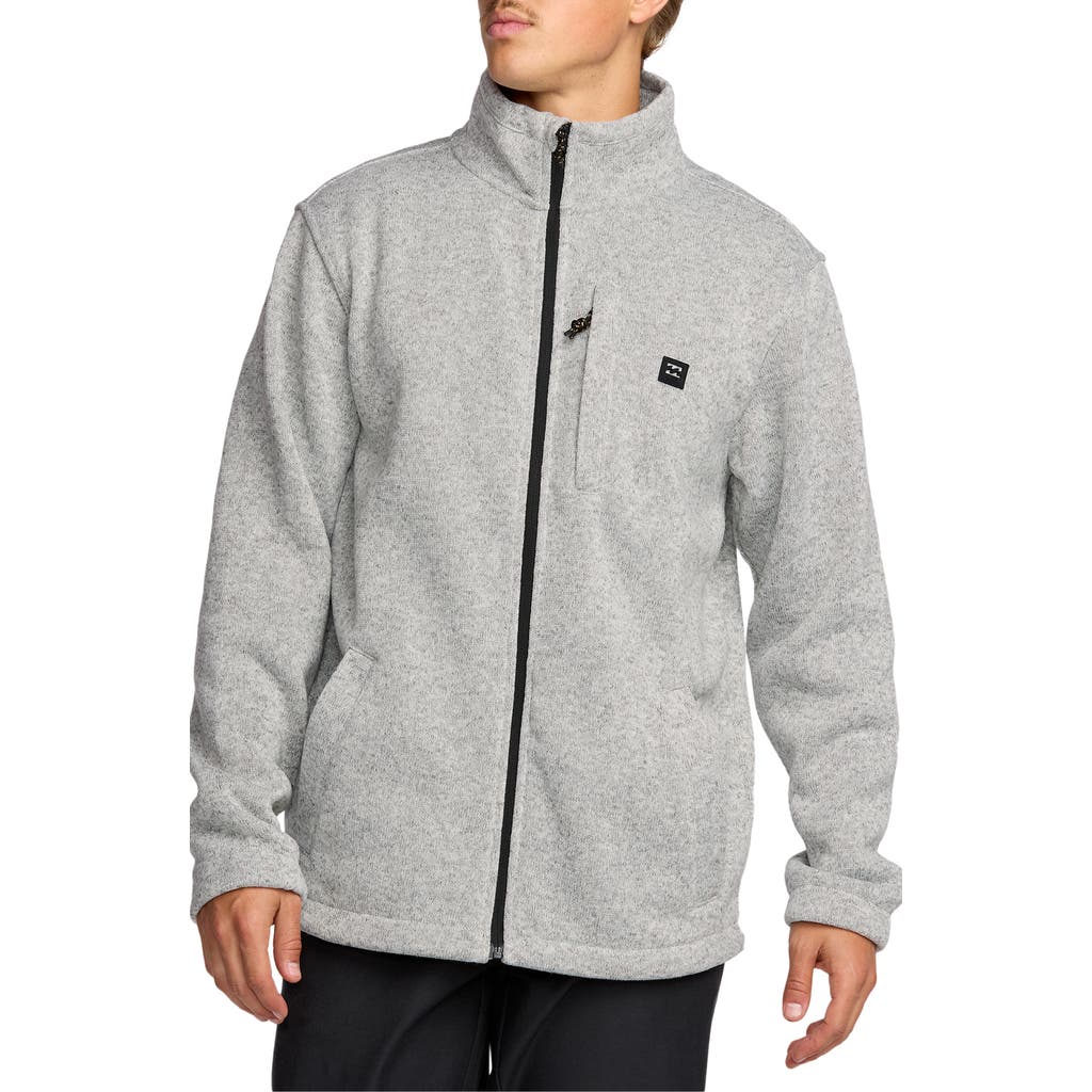 Billabong Boundary Fleece Zip Jacket In Gray