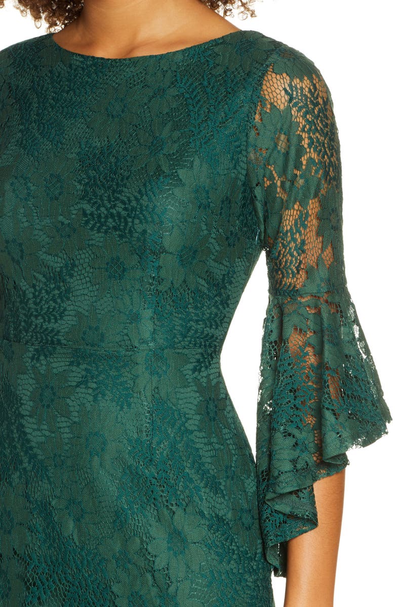 Lulus Allure Embroidered Lace Flounce Sleeve Minidress, Alternate, color, 