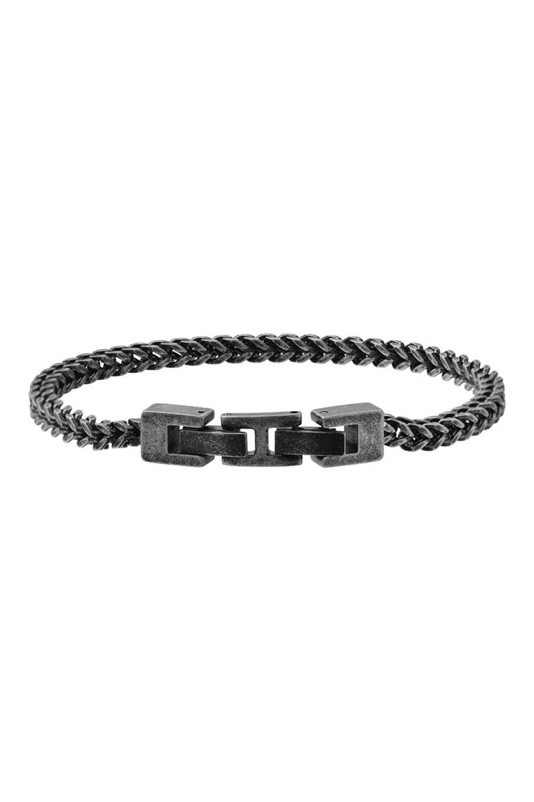Men's Franco Chain Bracelet, Alternate, color, BLACK