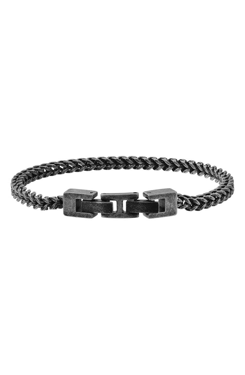 VAN HEUSEN Men's Franco Chain Bracelet, Alternate, color, Black