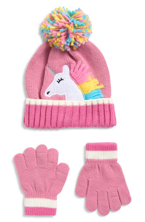 Kids' Unicorn Beanie & Gloves Set (Big Kid)