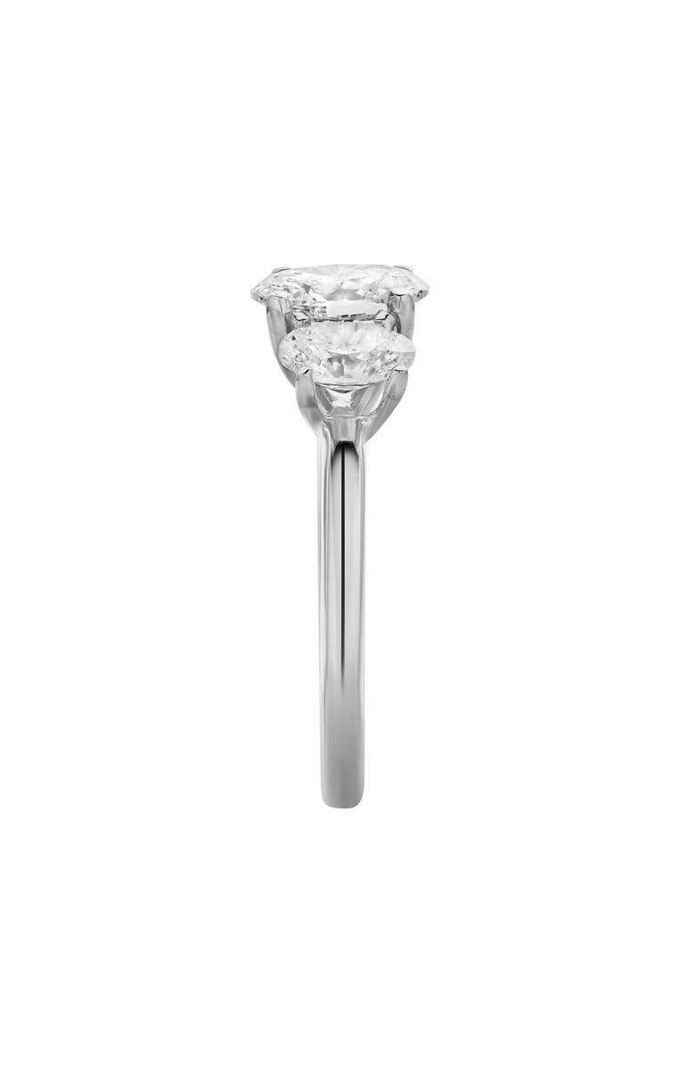 LuvMyJewelry Delila 14K Gold Oval Cut Lab Grown Diamond Trinity Ring - 2 ct, Alternate, color, 14K White Gold