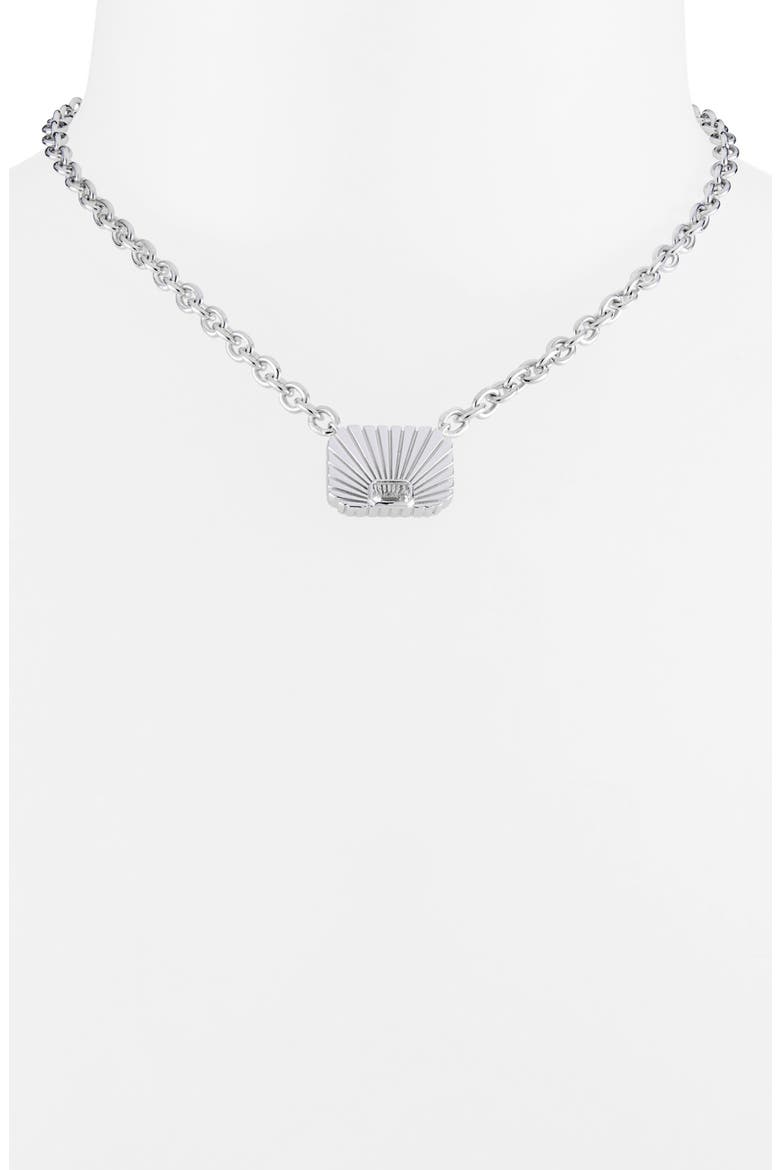 Ray of Light Sterling Silver & White Topaz Solitaire Pendant Necklace, Alternate, color, WHITE TOPAZ