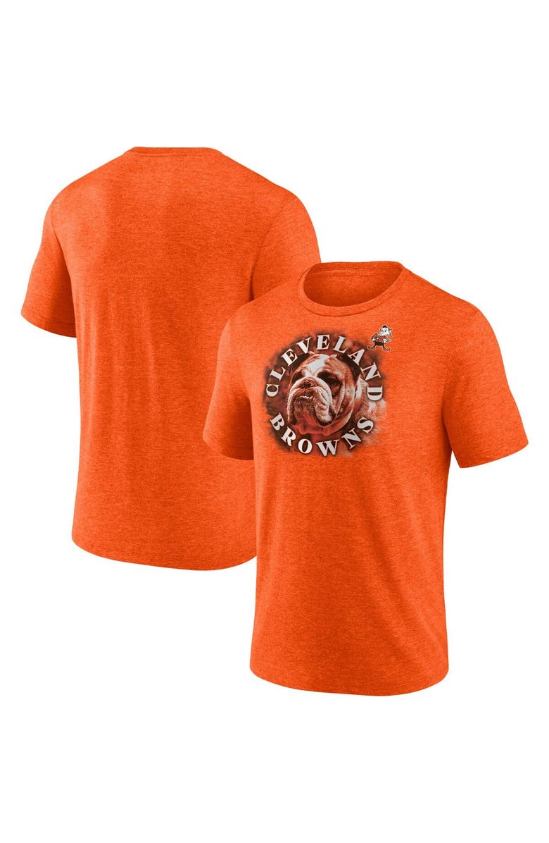FANATICS Men's Fanatics Branded Heathered Orange Cleveland Browns Tri-Blend Sporting Chance T-Shirt, Main, color, 