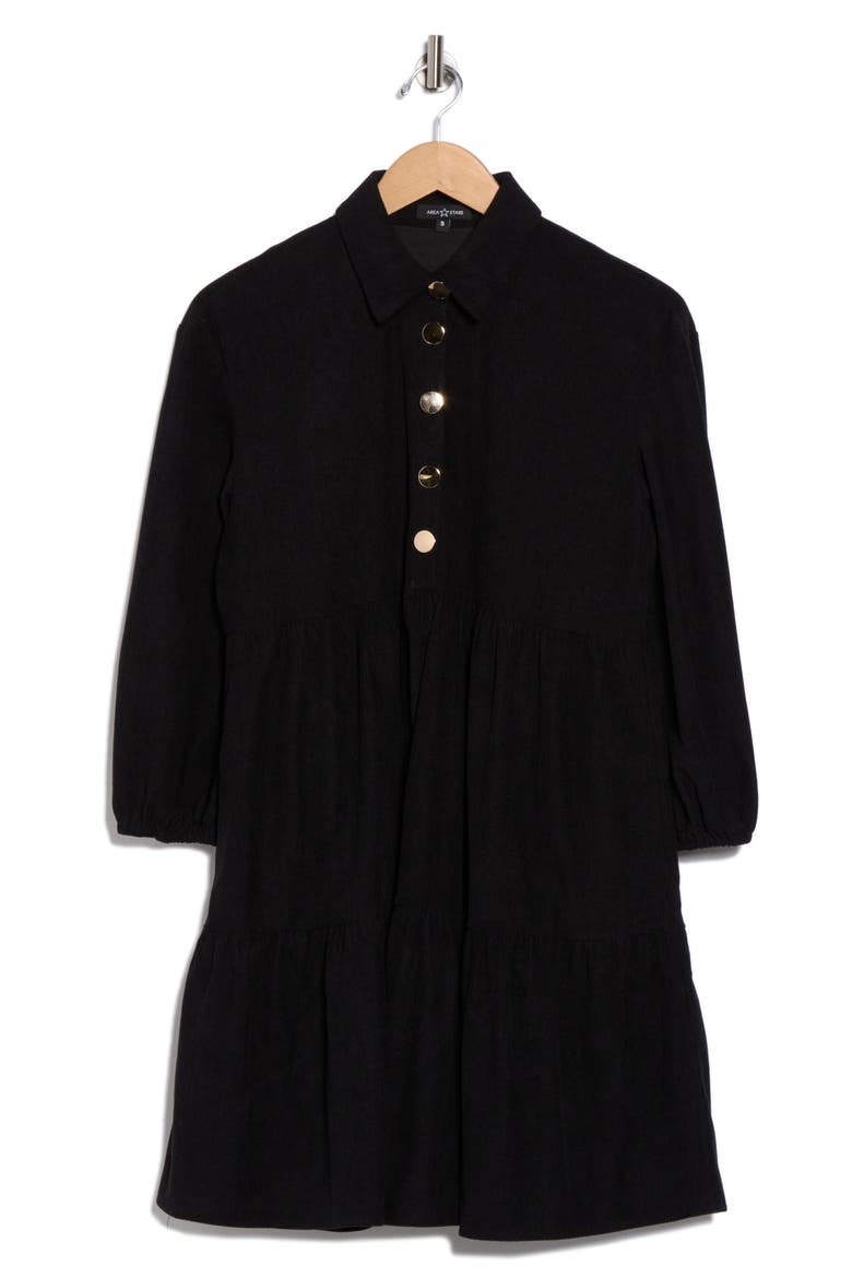 Cosette Corduroy Dress, Alternate, color, BLACK