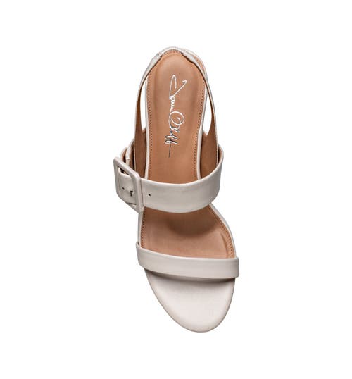 Joan Oloff Shoes Greyson Block Heel In White