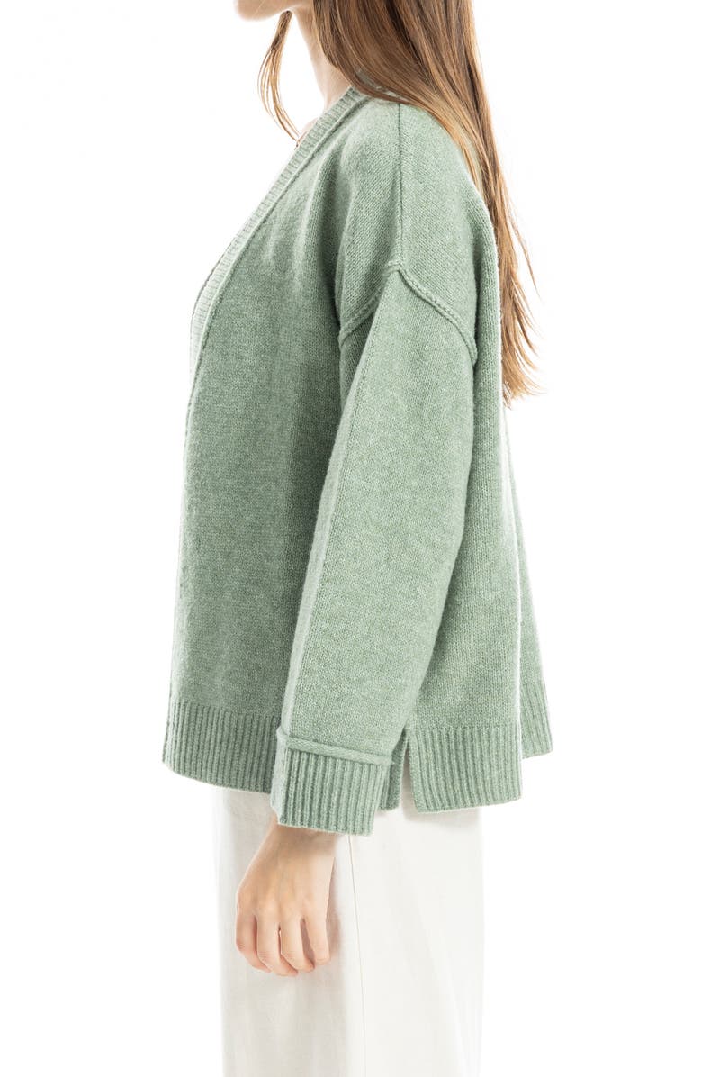 MAX STUDIO Open Front Cardigan, Alternate, color, Heather Basil