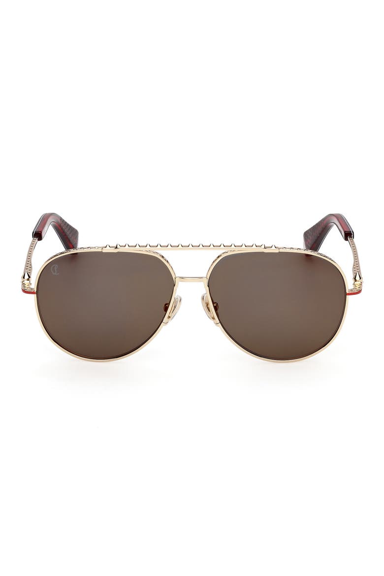 61mm Pilot Sunglasses, Main, color, PALE GOLD / ZEISS SMOKE