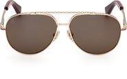 Christian Louboutin 61mm Pilot Sunglasses