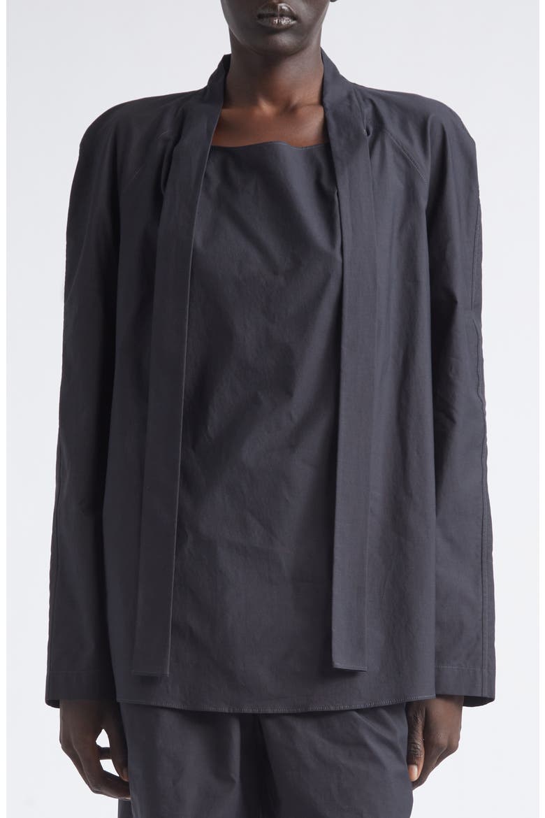 Ascot Cotton & Silk Top, Alternate, color, SQUID INK