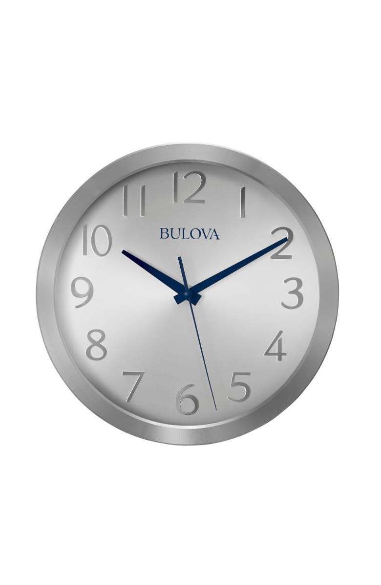 Bulova Clocks Winston Wall Clock10" Diameter, Main, color, White