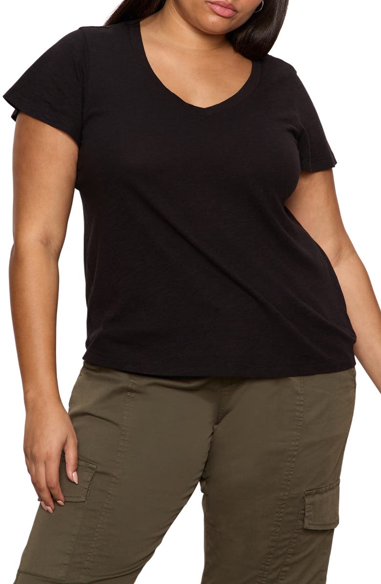Sanctuary V-Neck T-Shirt, Main, color, Black