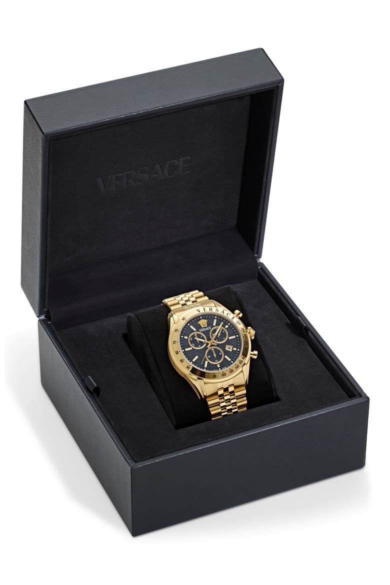 Master Chronograph Bracelet Watch, 44mm, Alternate, color, IP YELLOW GOLD
