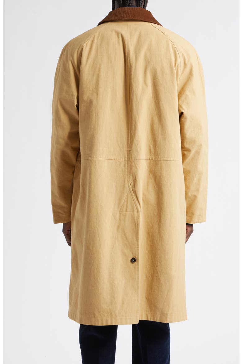 Reversible Linen & Cotton Mackintosh Coat, Alternate, color, BEIGE CHECK