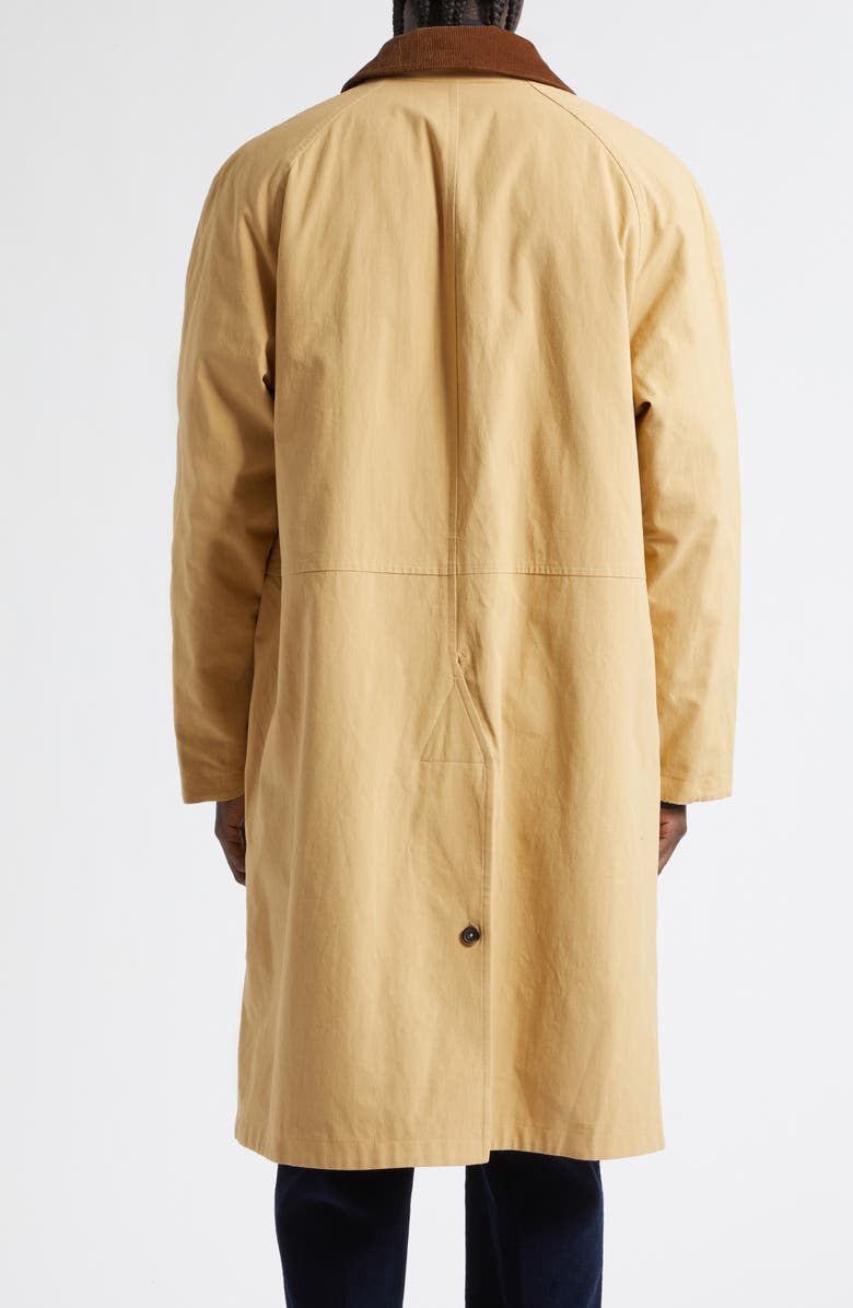 Drake's Reversible Linen & Cotton Mackintosh Coat, Alternate, color, Beige Check