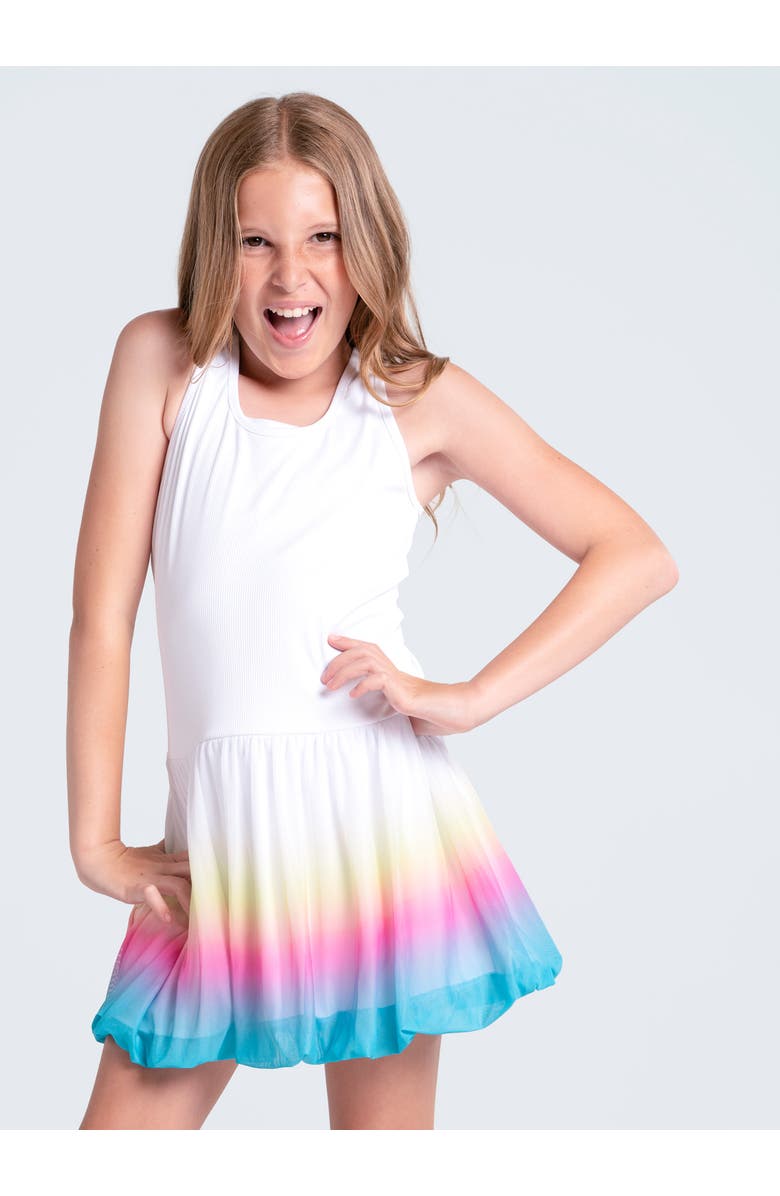 Lucky in Love Girls Nova Bubble Dress, Main, color, White