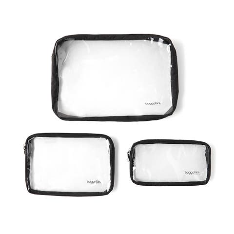 Clear Travel Pouches 3 Piece Set