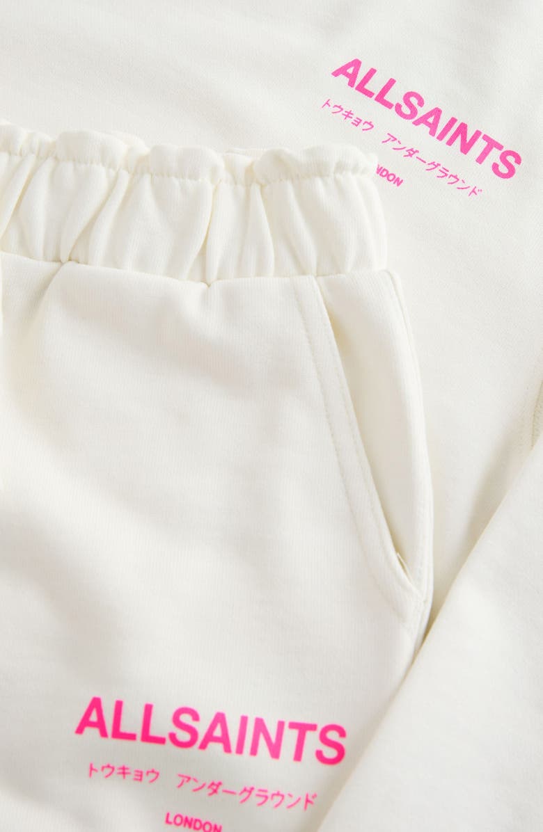 smALLSAINTS by ALLSAINTS Kids' Underground Sweatshirt & Shorts Set, Alternate, color, White