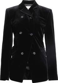 Khaite Rolo Double Breasted Velveteen Jacket