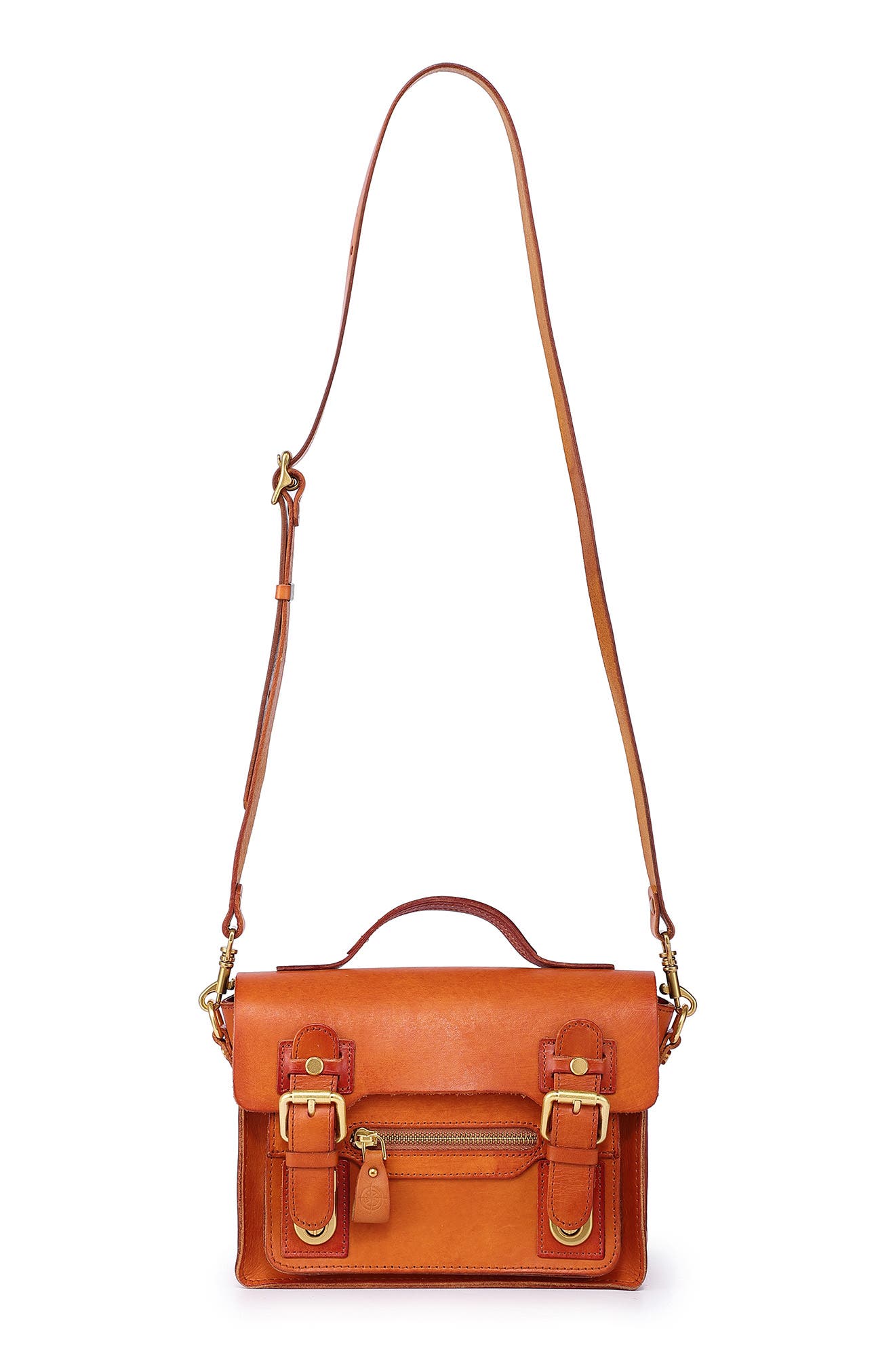 Aster Mini Leather Satchel, Alternate, color, CAMEL